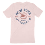 New York Moto Helmet T-Shirt Soft_Pink back