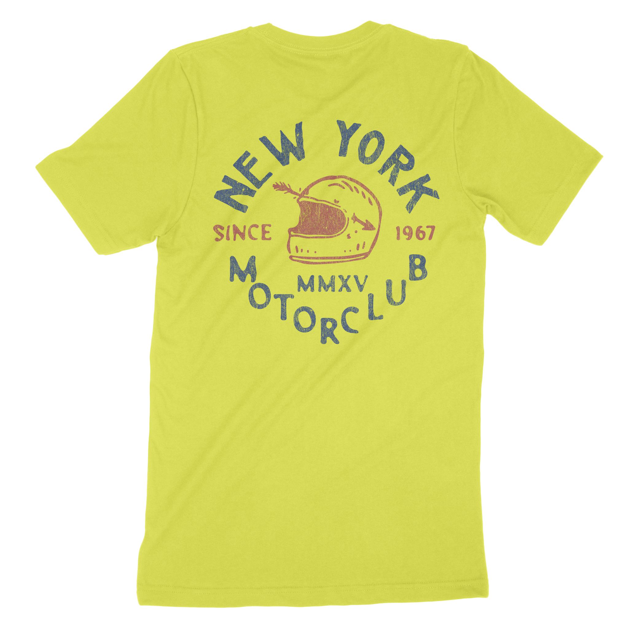 New York Moto Helmet T-Shirt Strobe back