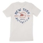 New York Moto Helmet T-Shirt Vintage_White back