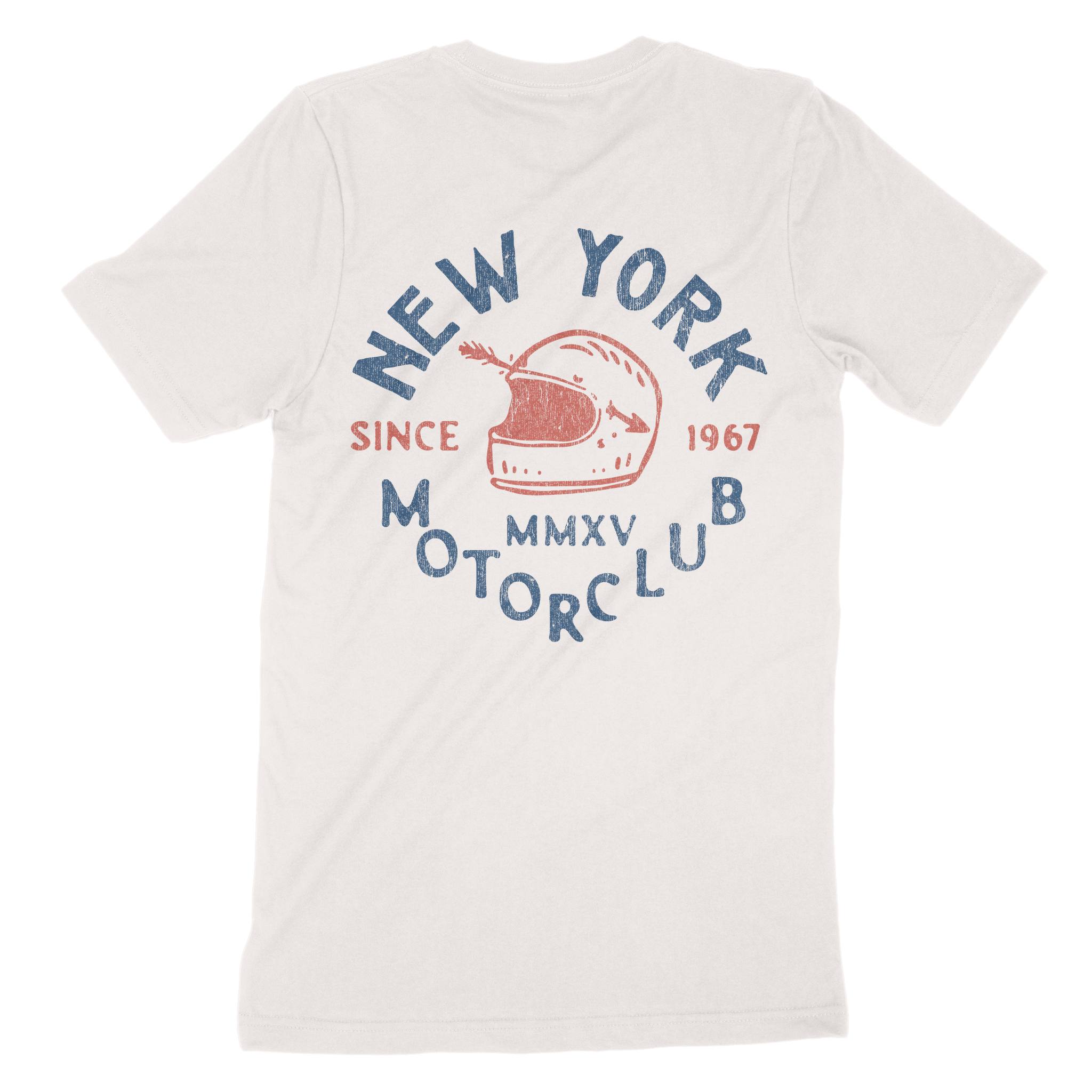 New York Moto Helmet T-Shirt in Vintage - back view