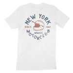 New York Moto Helmet T-Shirt White back