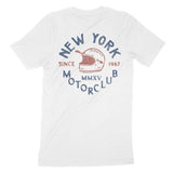 New York Moto Helmet T-Shirt White back