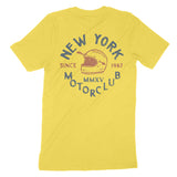 New York Moto Helmet T-Shirt Yellow back