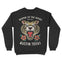 Austin Crewneck in Black - back view