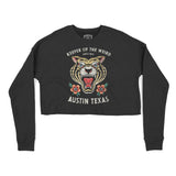 Austin Cropped Crew in Black - front view