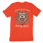 Austin Tiger Tough T-Shirt Coral back