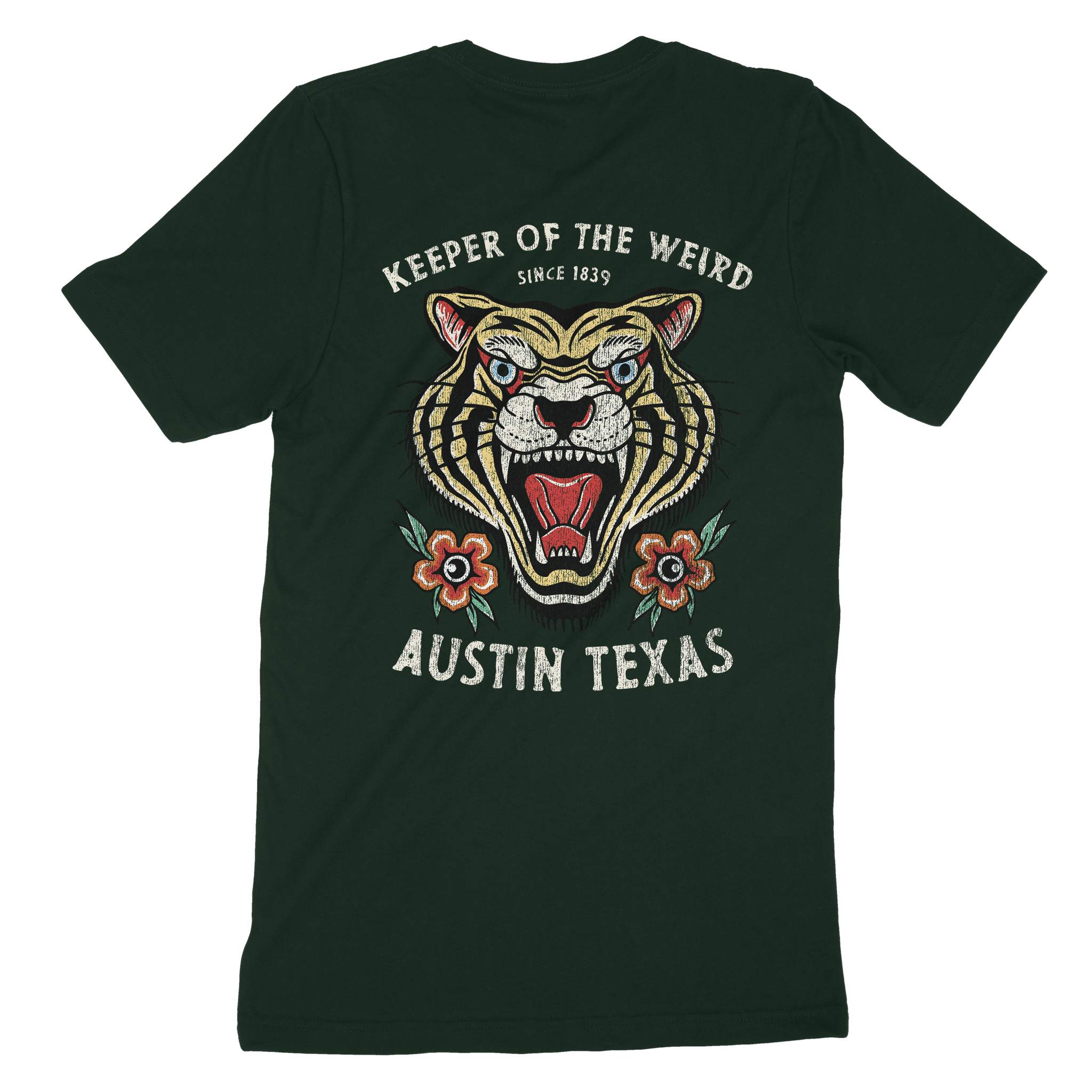 Austin Tiger Tough T-Shirt Forest back