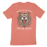 Austin Tiger Tough T-Shirt Mauve back