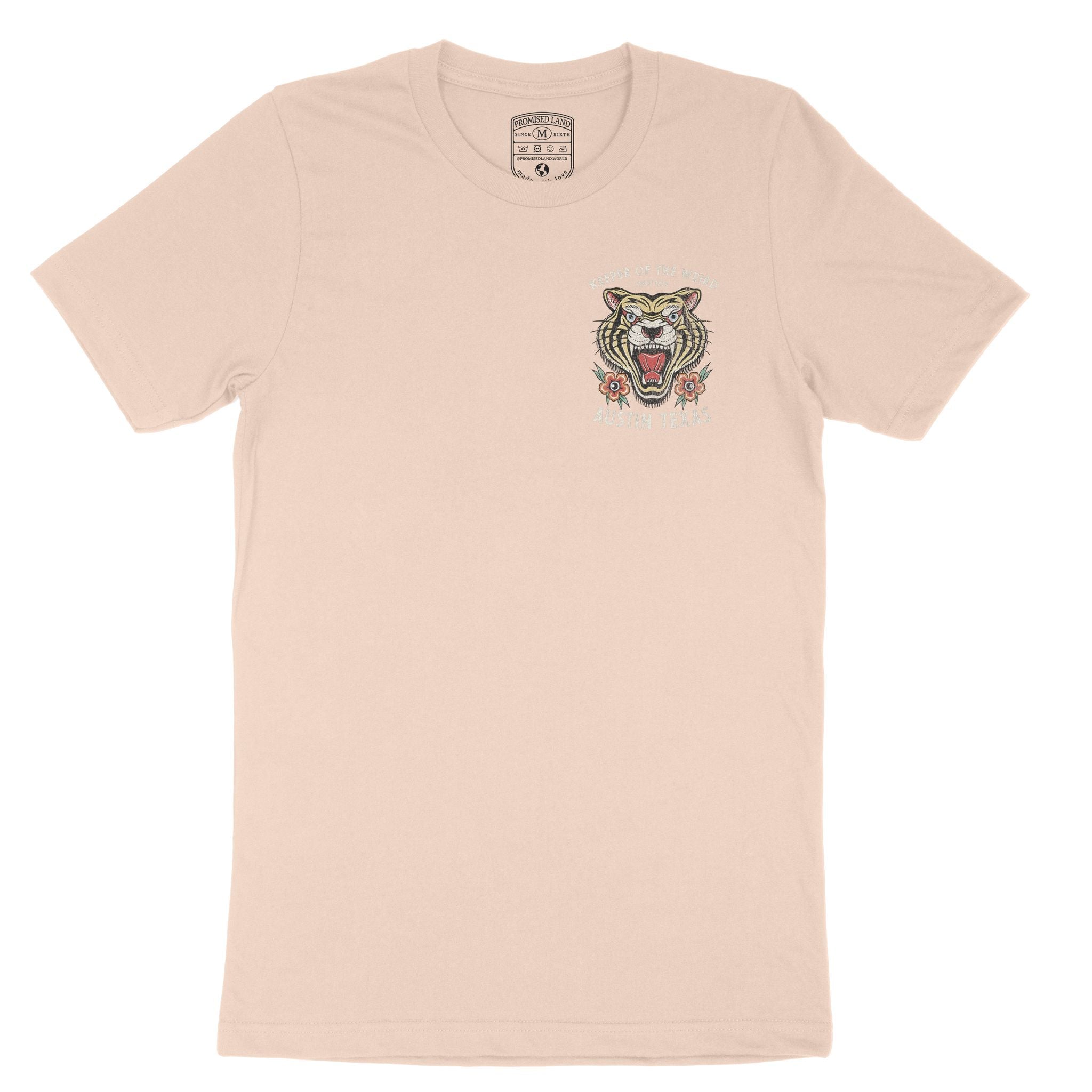 Austin Tiger Tough T-Shirt Peach front