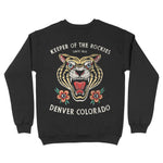 Denver Crewneck in Black - back view