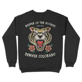 Denver Crewneck in Black - back view