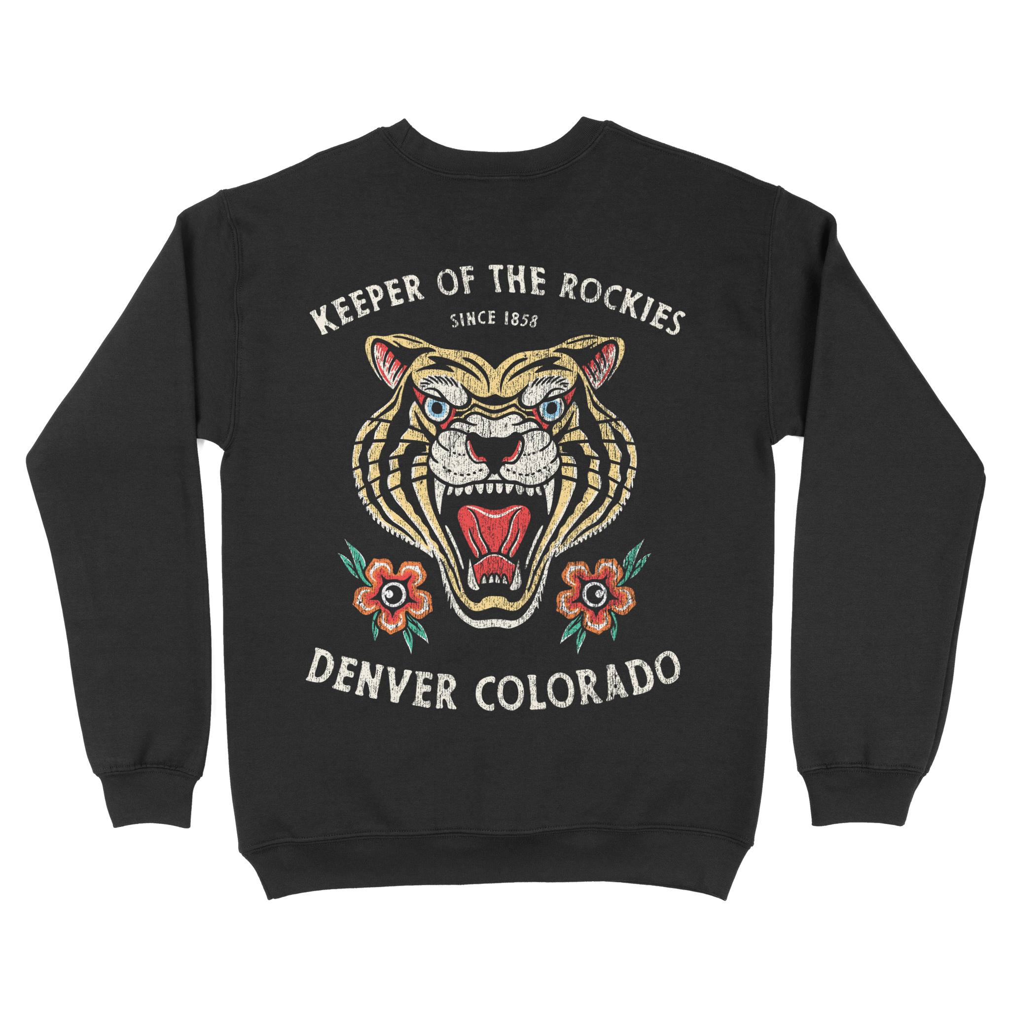 Denver Crewneck in Black - back view