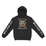 Denver Hoodie in Black - front-sleeves view