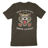 Denver Tiger Tough T-Shirt in Army - back view