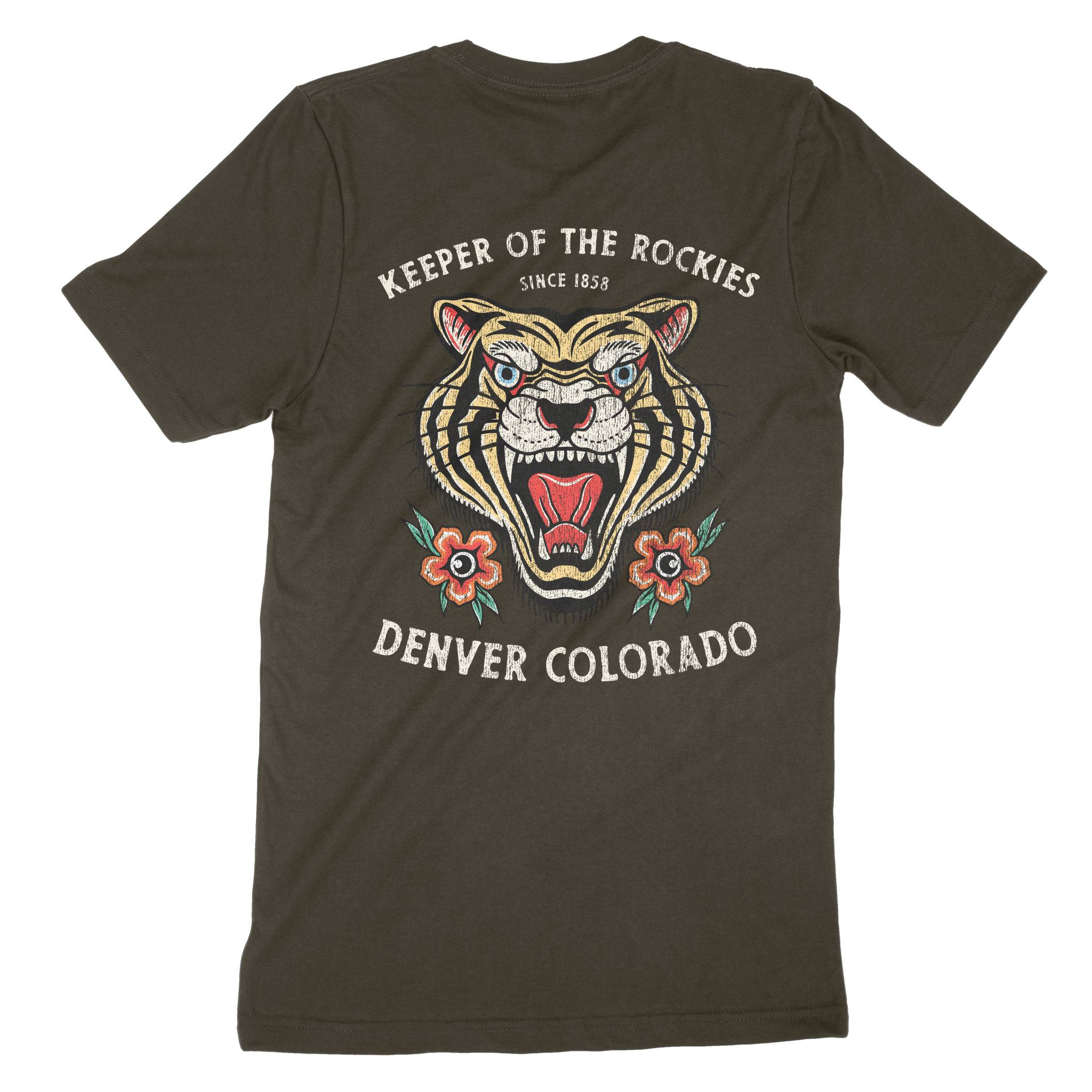 Denver Tiger Tough T-Shirt in Army - back view