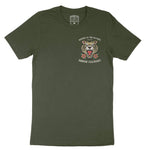 Denver Tiger Tough T-Shirt in Military Green - front view