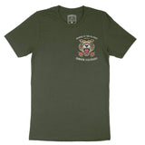 Denver Tiger Tough T-Shirt in Military Green - front view