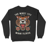 Miami Crewneck in Black - back view