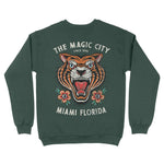 Miami Tiger Tough Crewneck Forest back