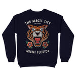 Miami Tiger Tough Crewneck Navy back