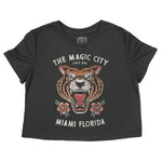 Miami Tiger Tough Cropped Tee Black front