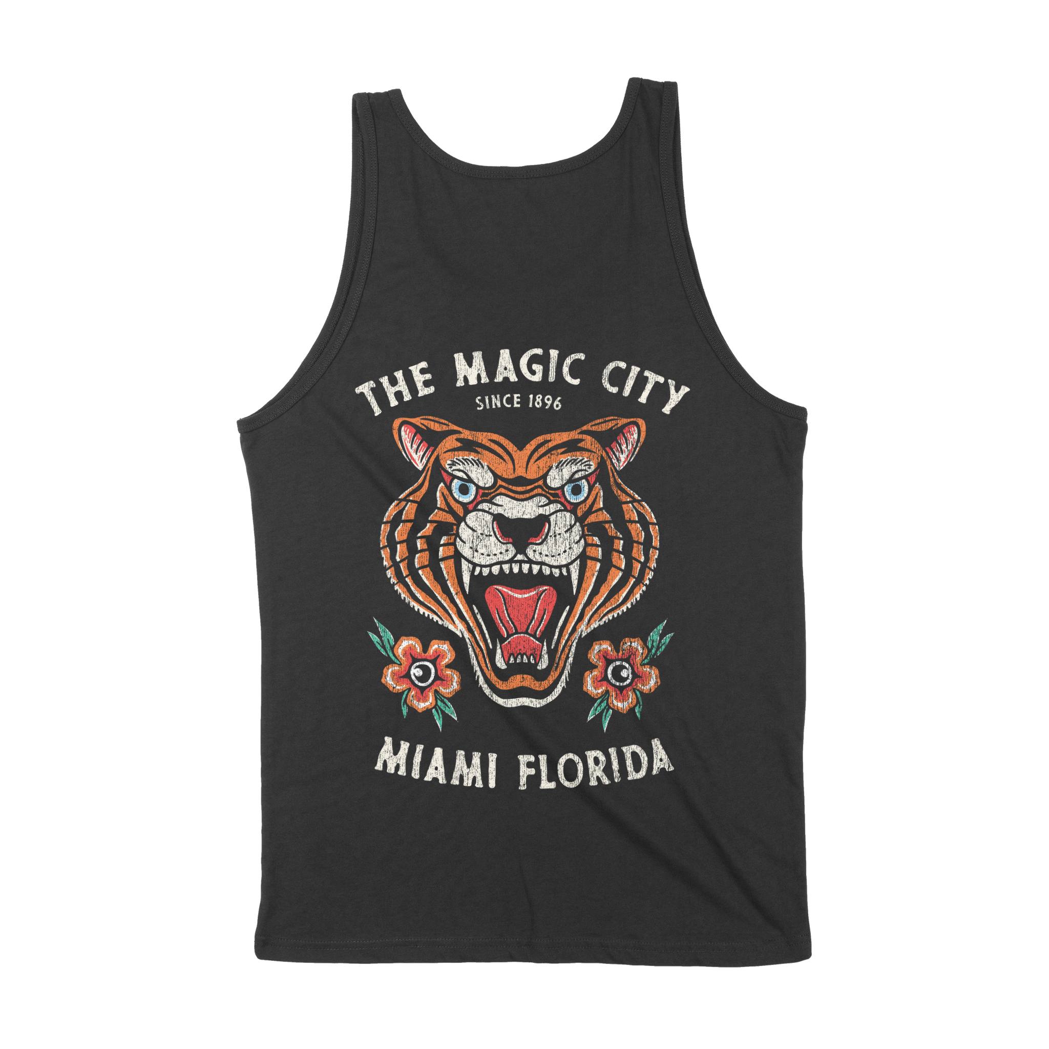 Miami Tank Top in Black - back view