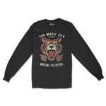 Miami Tiger Tough Longsleeve in Black - front view