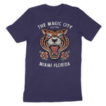 Miami Tiger Tough T-Shirt Navy back
