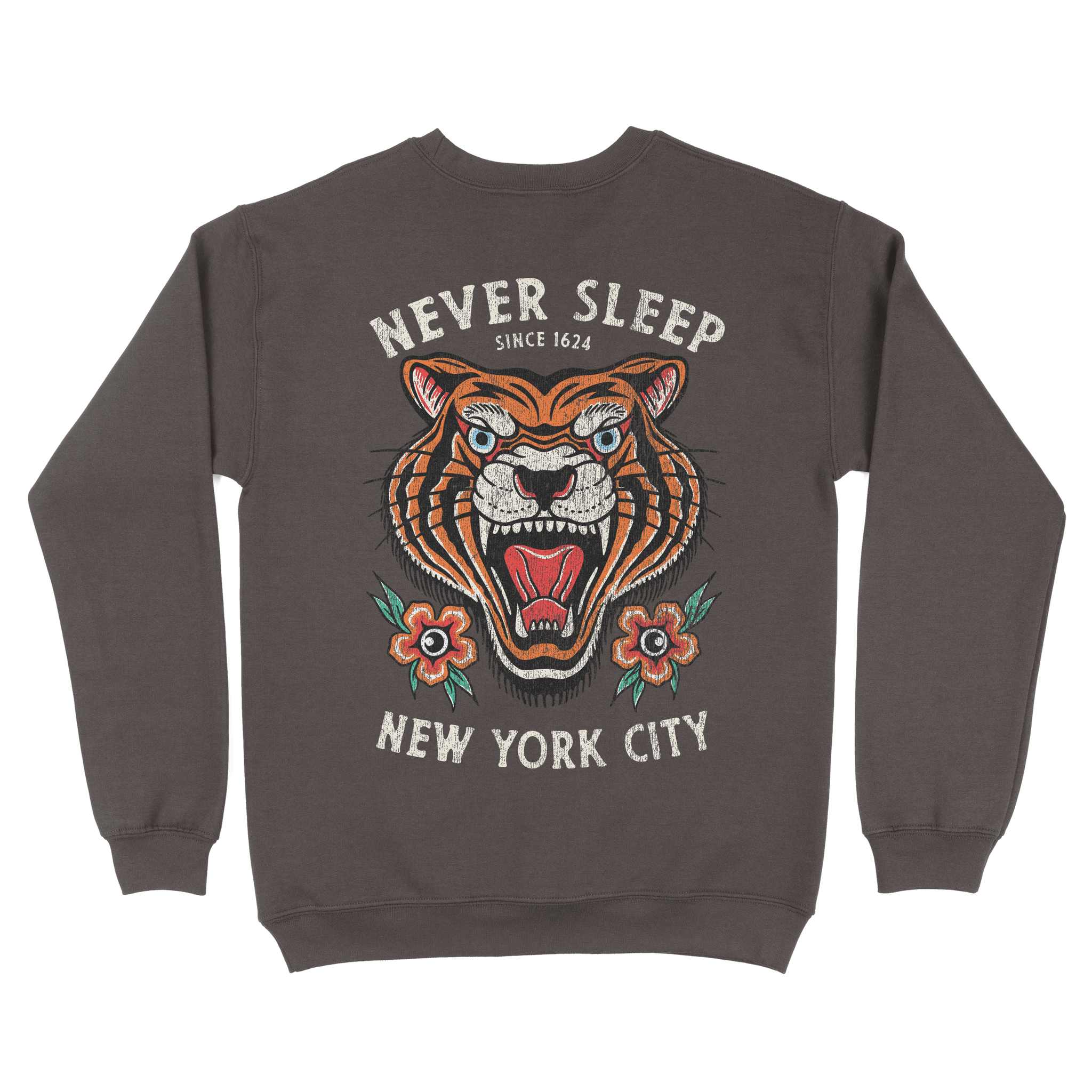 New York Tiger Tough Crewneck Dark_Chocolate back