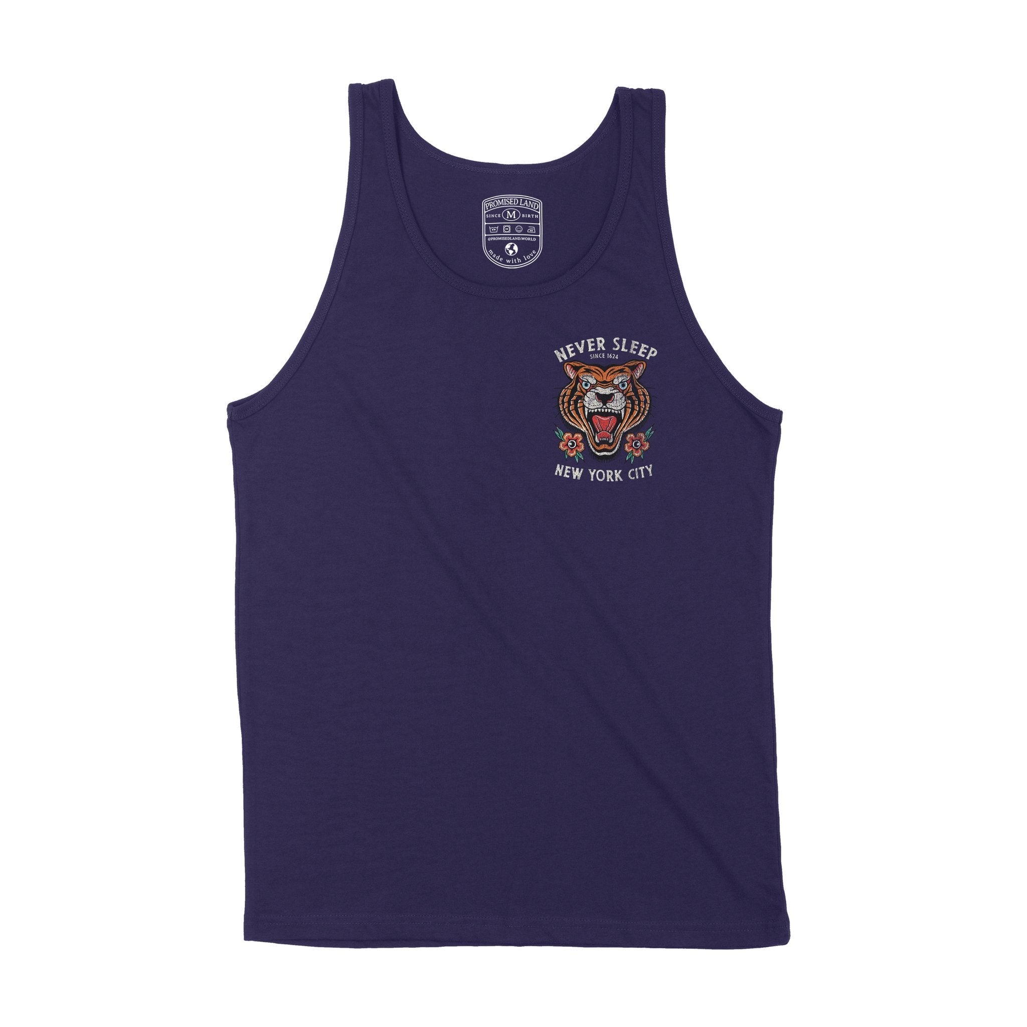 New York Tiger Tough Tank Top Navy front