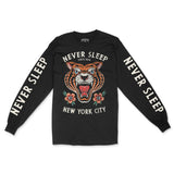 New York Tiger Tough Longsleeve in Black - front view with sleeves