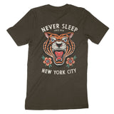 New York T-Shirt in Army - back view