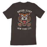 New York Tiger Tough T-Shirt Brown back