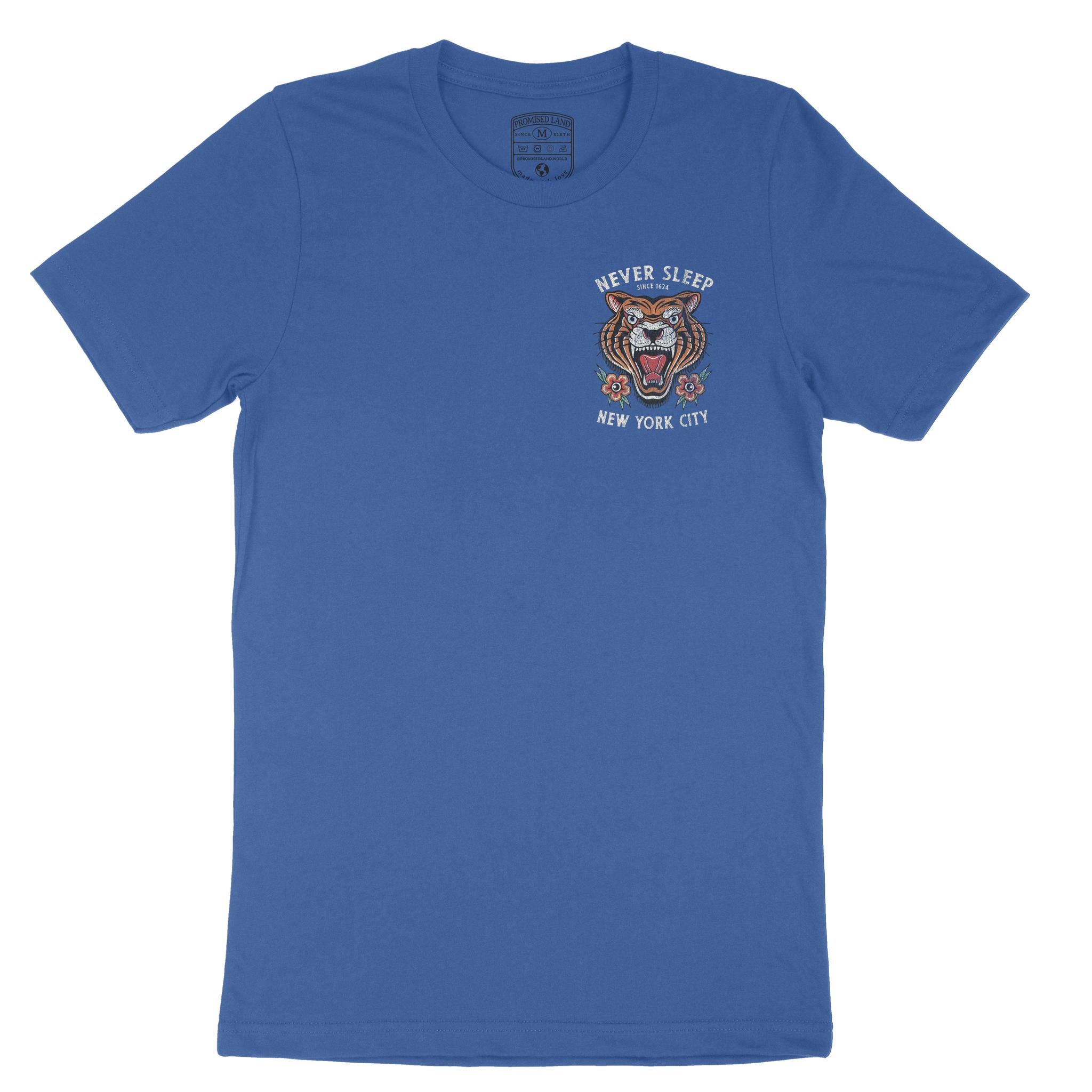 New York Tiger Tough T-Shirt Columbia_Blue front
