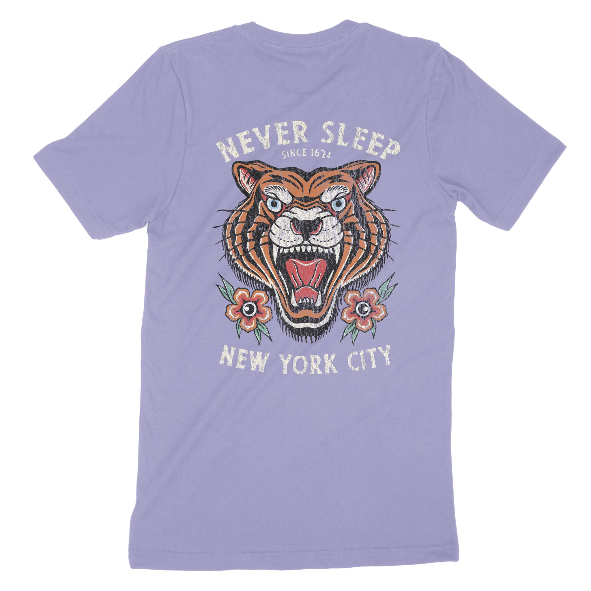 New York Tiger Tough T-Shirt Dark_Lavender back