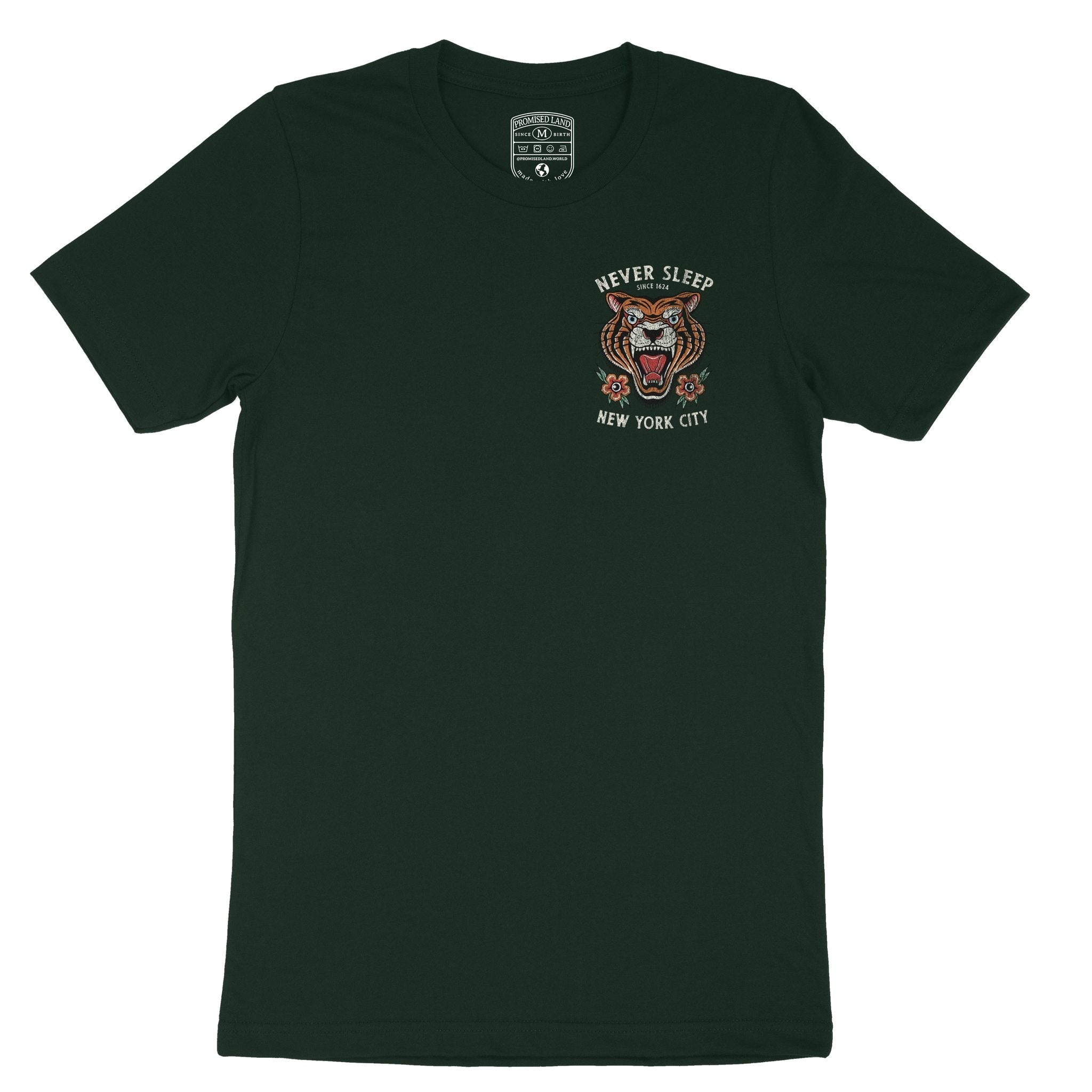 New York Tiger Tough T-Shirt Forest front
