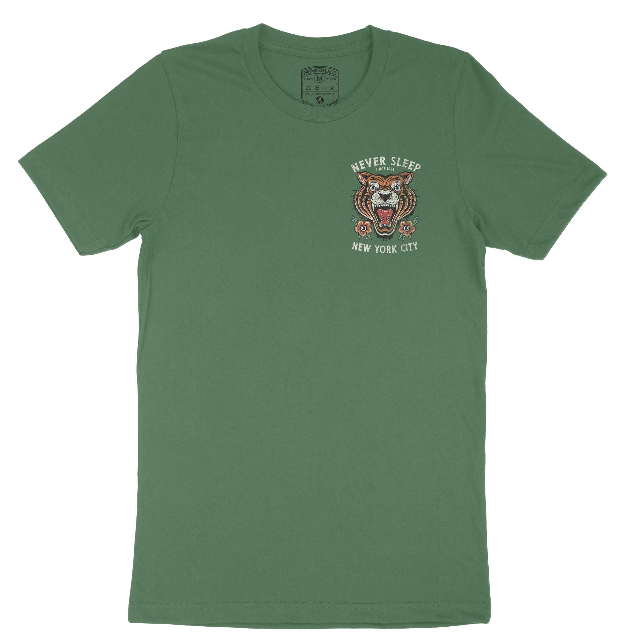 New York Tiger Tough T-Shirt Hunter_Green front