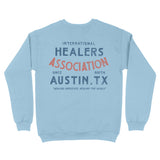 Austin Crewneck in Light Blue - back view