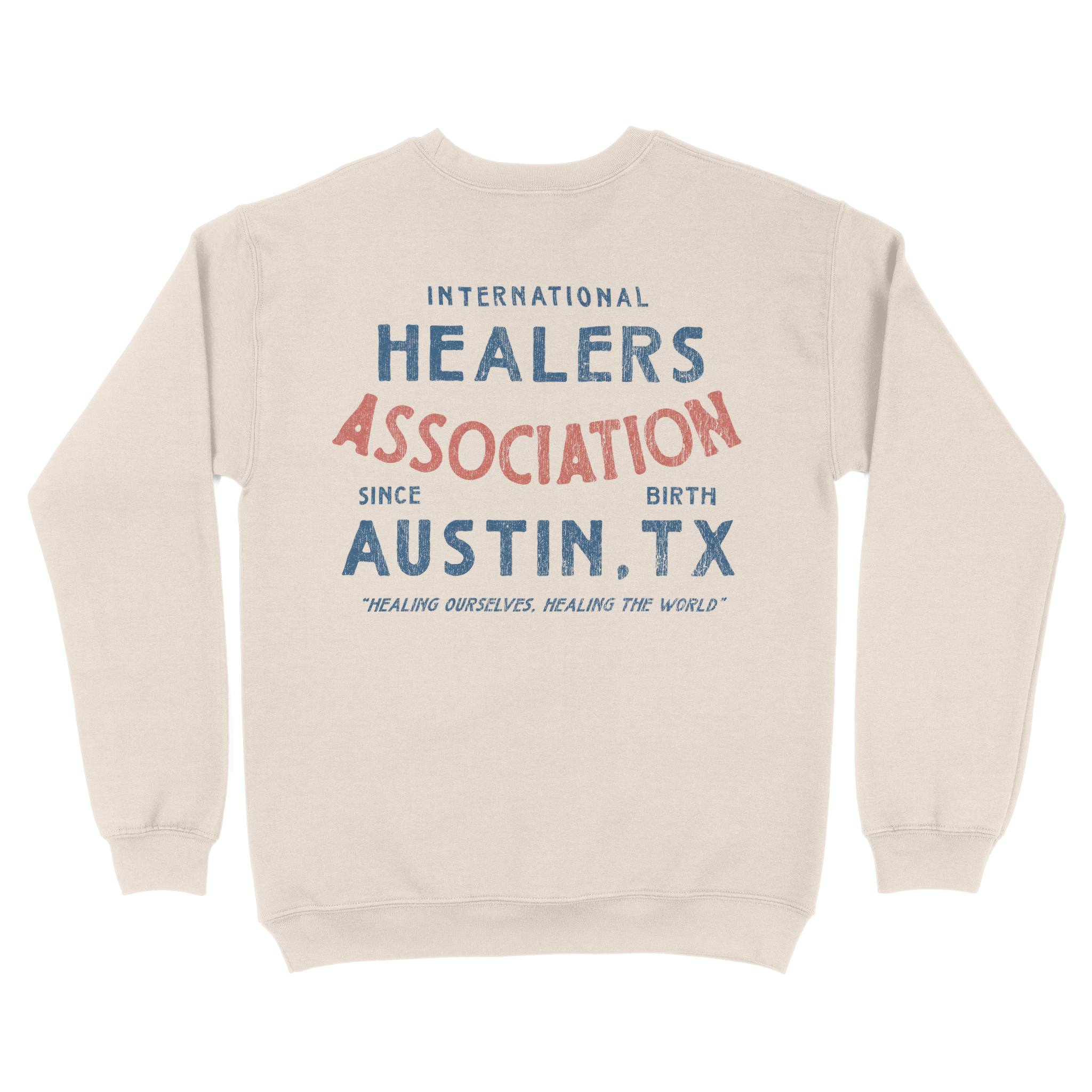Austin Crewneck in Natural - back view