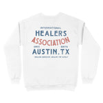 Austin Crewneck in White - back view