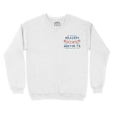 Austin Healer S Club Crewneck White front