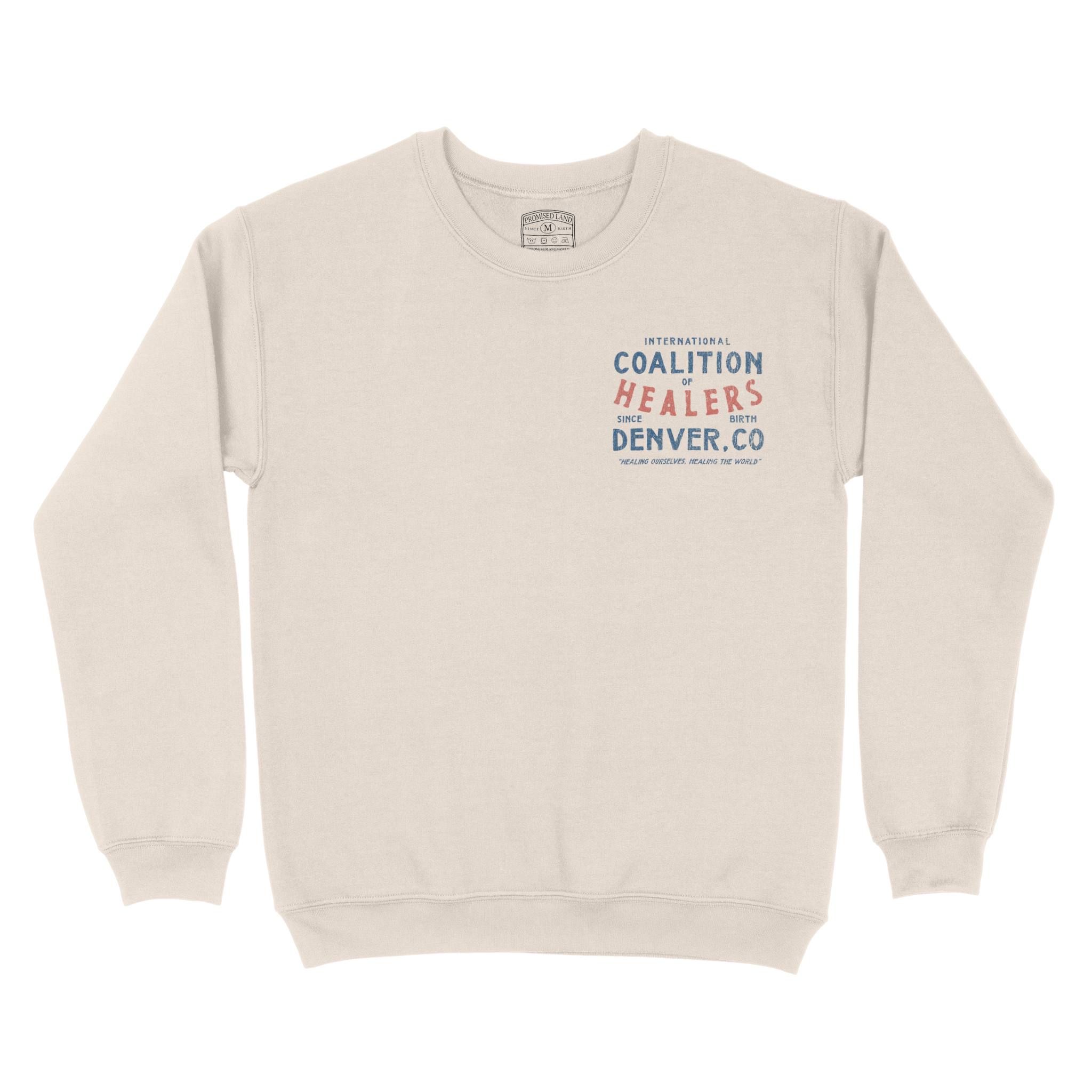 Denver Healer's Club Crewneck in Natural - front view