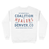 Denver Crewneck in White - back view