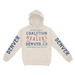 Denver Hoodie in Natural - front-sleeves view