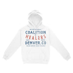 Denver Hoodie in White - front view