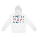 Denver Hoodie in White - front view
