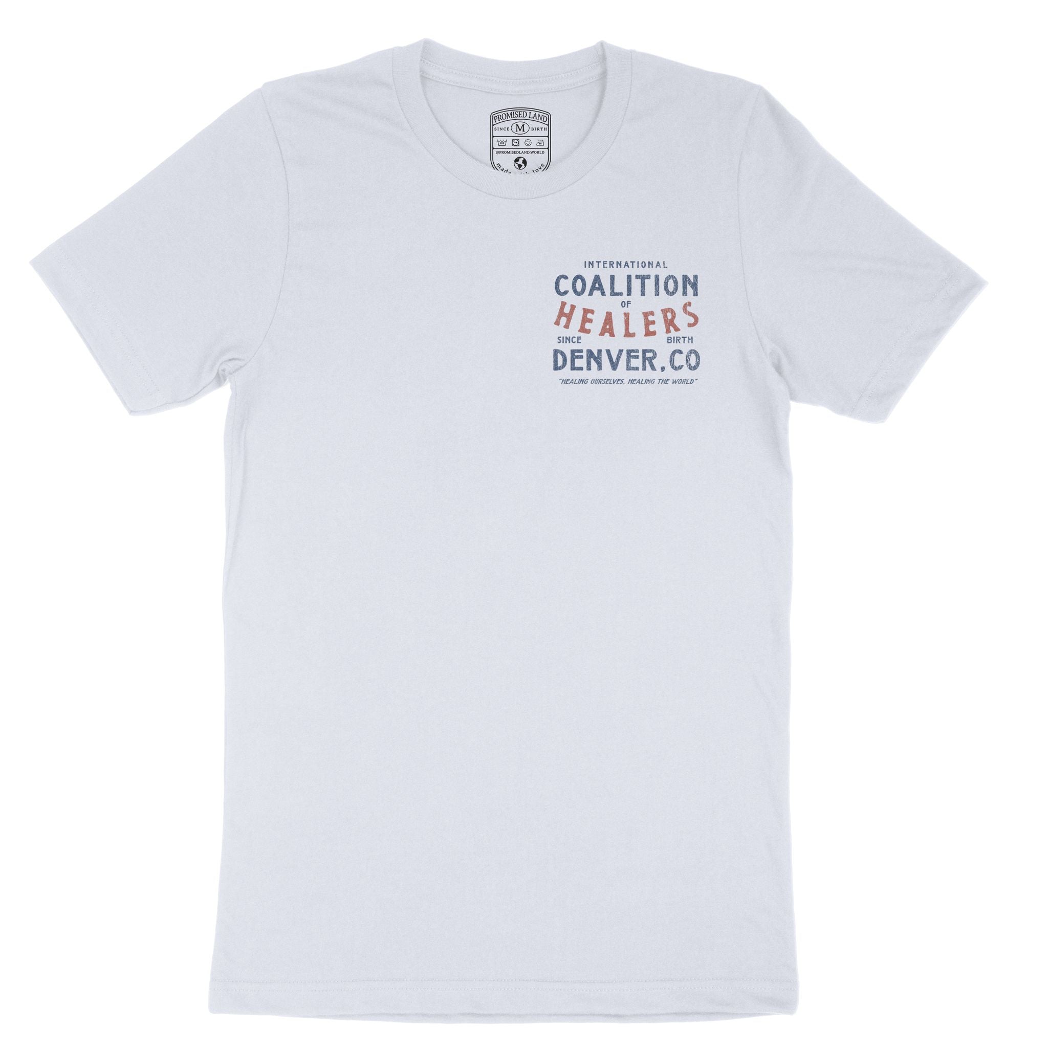 Denver Healer's Club T-Shirt in Light Blue - front view