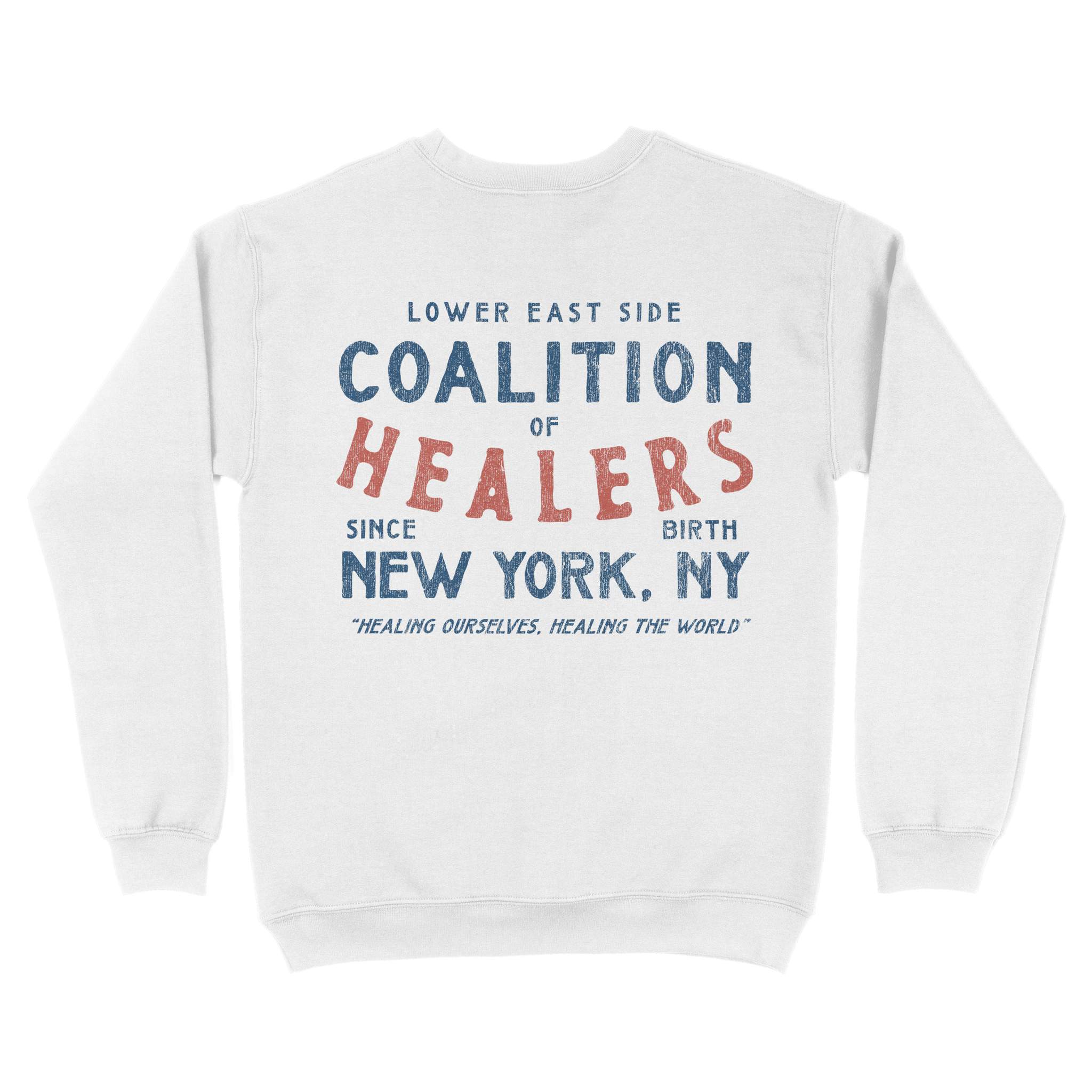 New York Healer S Club Crewneck White back