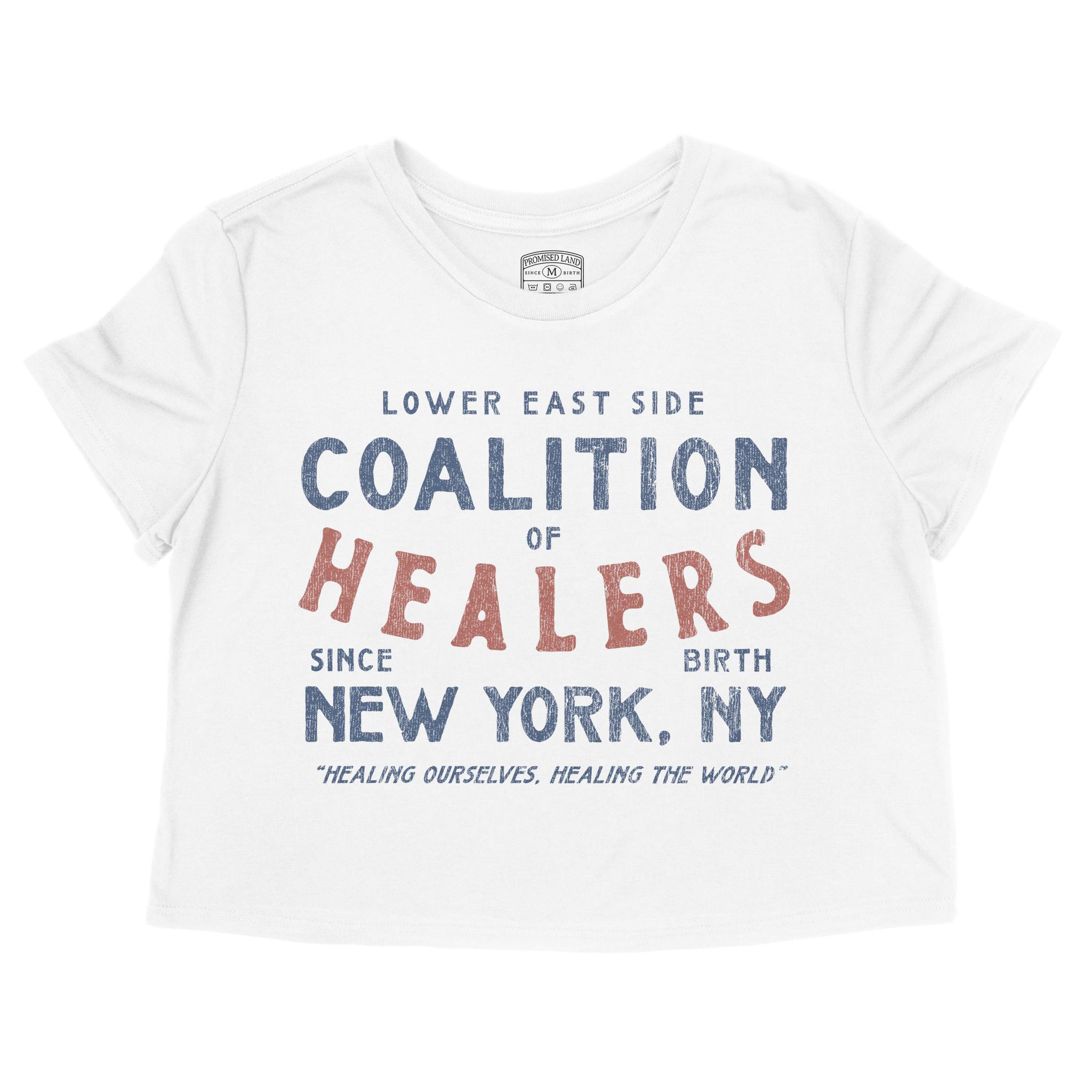 New York Healer S Club Cropped Tee White front