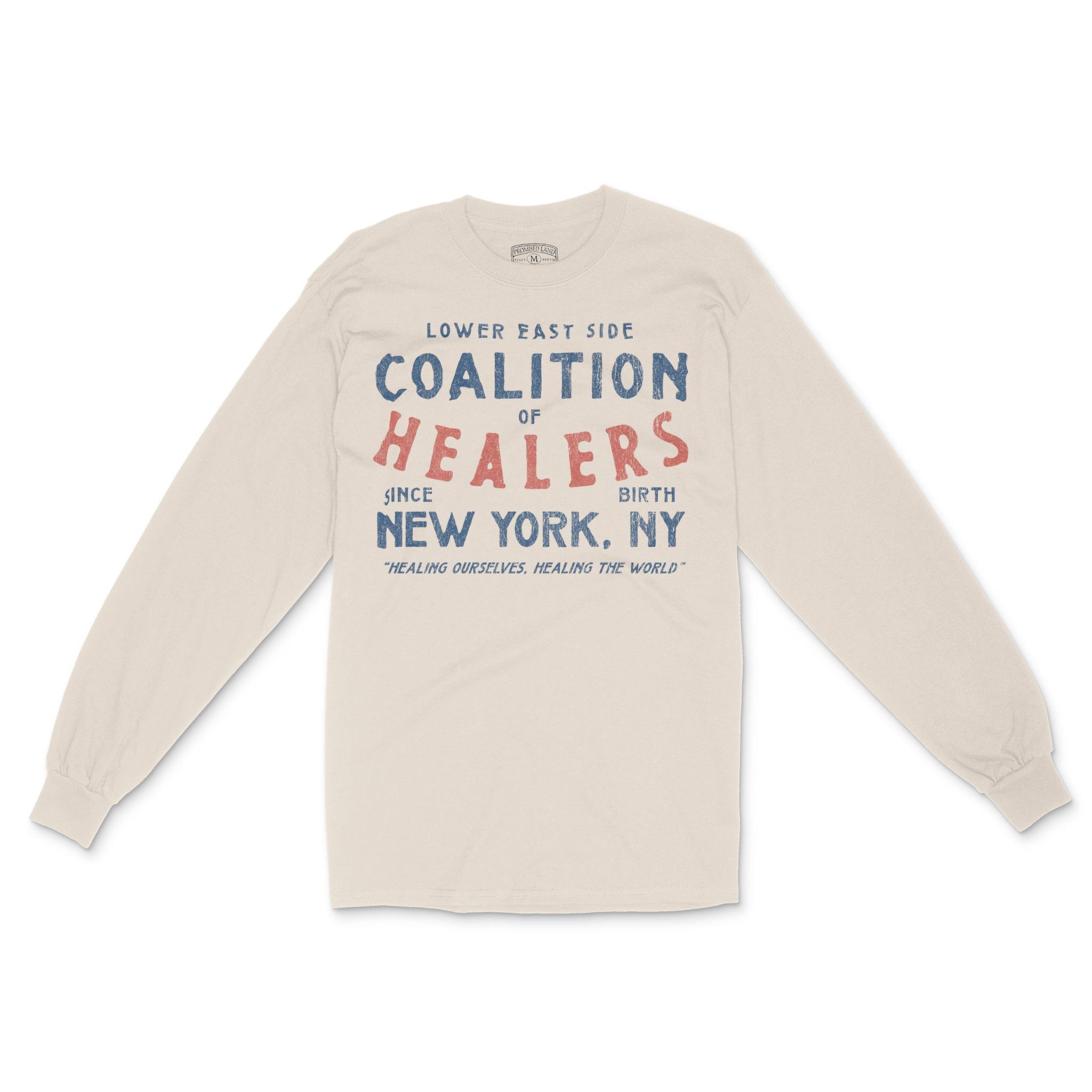 New York Healer's Club Longsleeve in Natural - front view